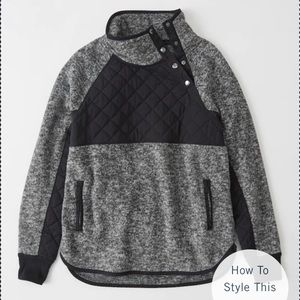 Abercrombie & Fitch Asymmetrical Snap Up Fleece Size M